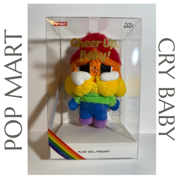 POP MART Accessories - POP MART - CRYBABY CHEER UP, BABY! SERIES - Plush Doll Pendant - Rainbow